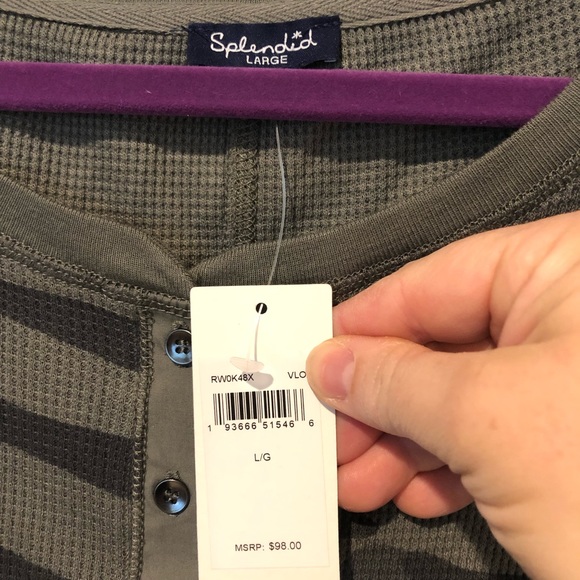 Splendid Forever Camo Henley W size L - Picture 3 of 3